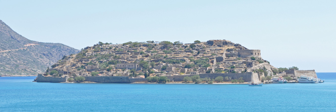 left bank of Spinalonga Fortress Crete Greece European Christendom