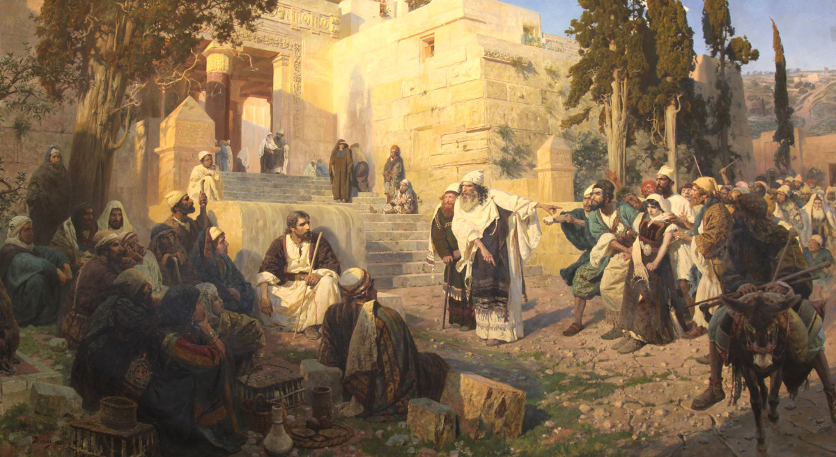 Christ and Adulterous by Vasily Polenov